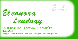 eleonora lendvay business card